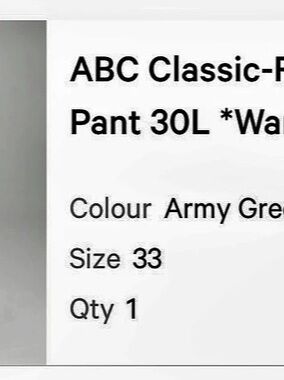 Lululemon ABC Classic-Fit 5 Pocket Pant Men's Army Green Pants Waist 33 length 3